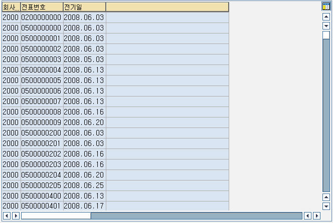 ABAP QnA - [완료] Table Control에서 가로 Scroll 없애는 방법